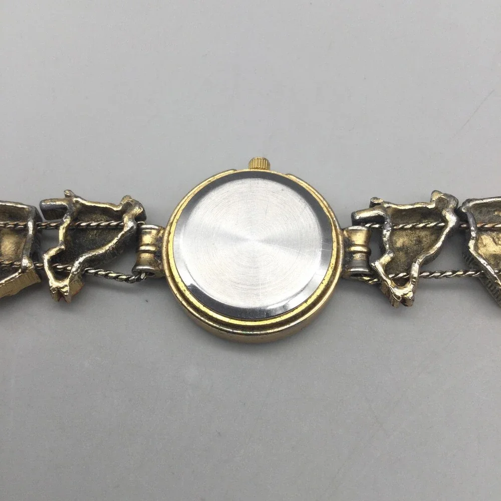 Vintage Jennie B Womens Watch 24mm Birdhouse Birds Slide Charm New Battery 7.75" - Picture 9 of 14